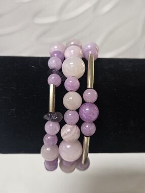 "Wisteria" Handcrafted Amethyst Wrap Bracelet 12